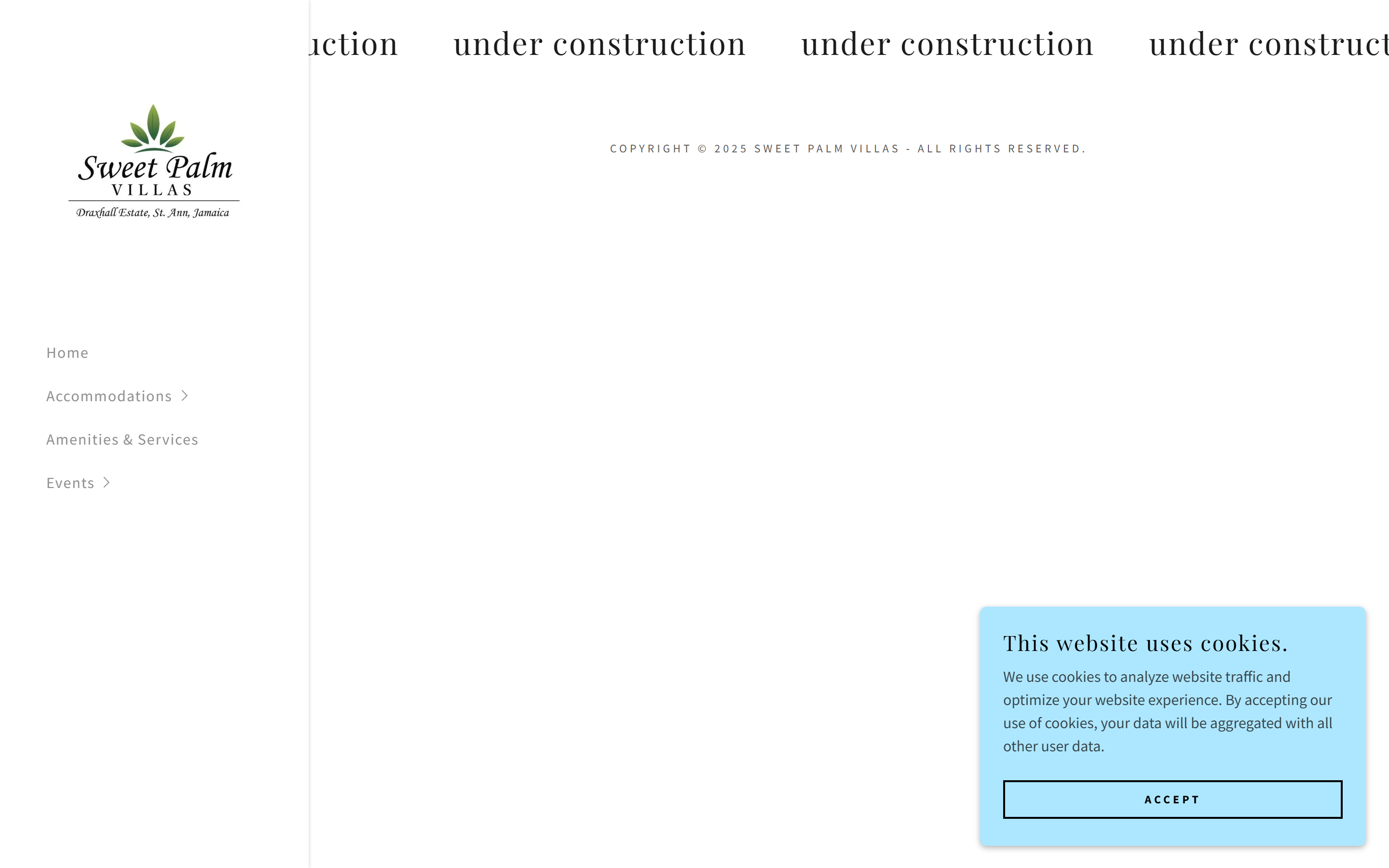 Weddings page under construction